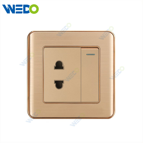 C32 Aluminium New Design Customized Factory Pc Wall Switch And Socket 1G 2PIN 1G 4PIN Socket 