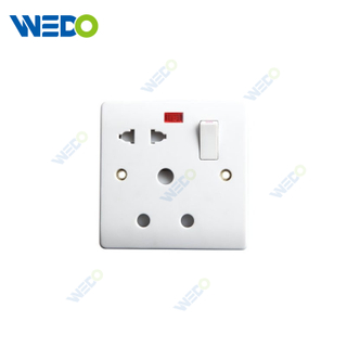 English Standard 15A +16A 1 Gang Switched Home Light Socket