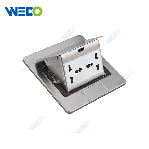 Customized Concealed Metal Pop Out Floor Socket Outlet Box with Universal Socket 