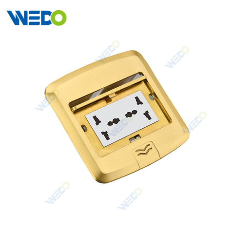 Residential Double Gang Metal Double Socket Outlets Floor Mounted Box/duplex Universal 2 Outlets Floor Socket Box 