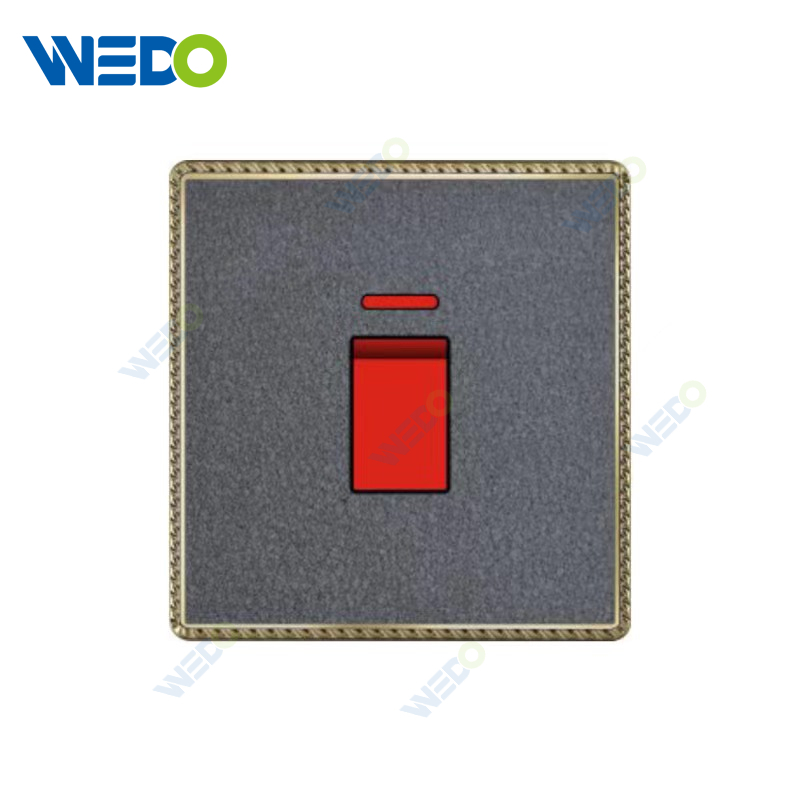Acrylic Leather British 45A Wall Switch, Electric Socket Switch