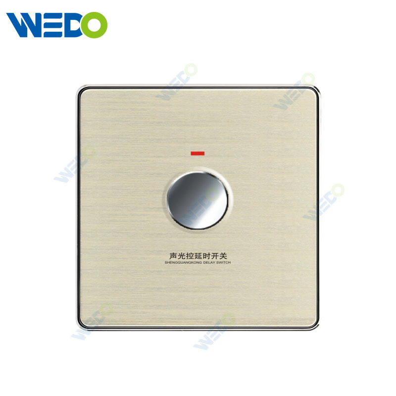 C90 Wenzhou Factory New Design Acrylic Home Lighting Electrical Wall Switches PC Material Cover with IEC Report SASO Touch Delay Switch