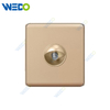 K2-P Series Satellite Socket / Double Satellite Socket 250V Light Electric Wall Switch Socket 86*86cm PC Material with Chrome Frame Home Switches Twist Pattern