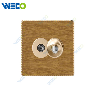 K8 Series Acrylic SAT+TV 250V Light Electric Wall Switch Socket Home Switches Twist Pattern