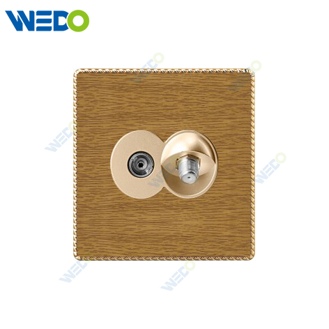 K8 Series Acrylic SAT+TV 250V Light Electric Wall Switch Socket Home Switches Twist Pattern