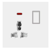 Ultra Slim Switch Socket MF 3 Pin&13A & MF 5 Pin &15A Socket Innovative Design Generous Appearance W8 Series Switch Socket 