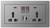 B20 Series 1 USB+1 Type C With Neon Switch Socket With PC Materical Different Color Home Socket Wall Switch Socket 
