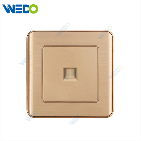 C32 PC Tel Computer Socket Gold Electrical Switch Sockets Customized Factory Wall Switch