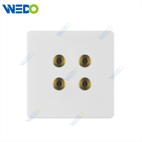 C85 Wall Switch Push On Off UK Standard Electric Switch Socket UK Standard White Gold 2way Loudspeaker