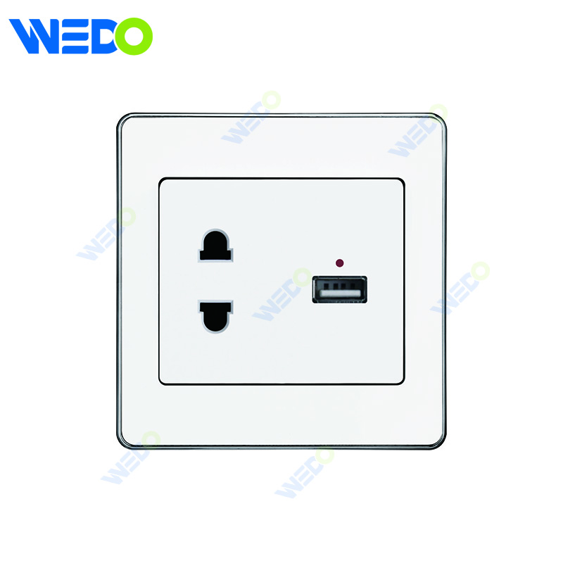 C73 2PIN SOCKET+2USB /2PIN SOCKET+USB Wall Switch Switch Wall Switch Socket Factory Simple Atmosphere Made In China 4 Gang 4 Wire 