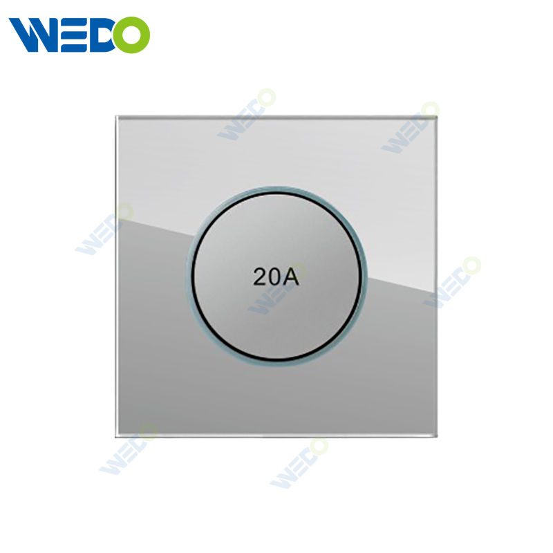 D90 Series 20A Switch With LED Light Ring 146 250V Light Electric Wall Switch Socket Glass Plate+PC Bottom Material Modern Sockets