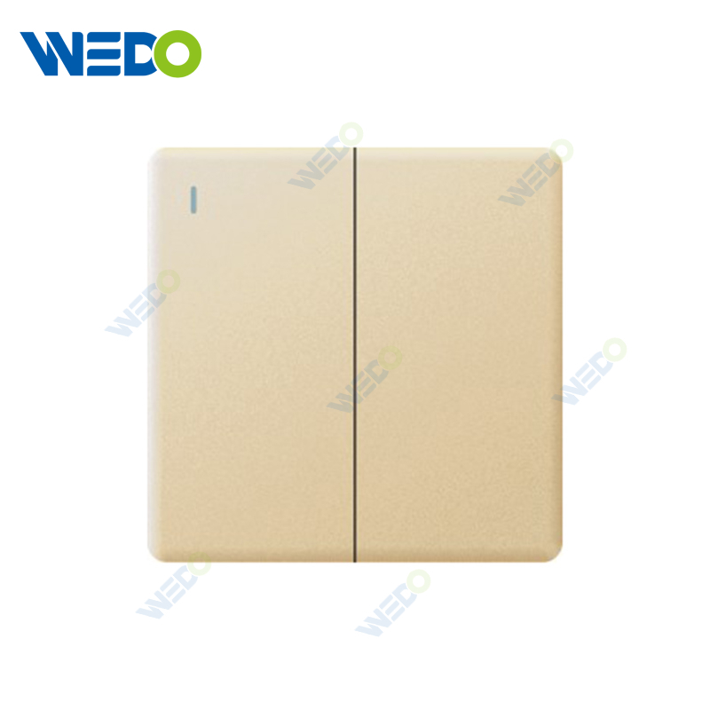 ULTRA THIN 2Gang 1Way Switch And Socket 16A 220V Different Color Different Style Fashion Design Wall Switch 