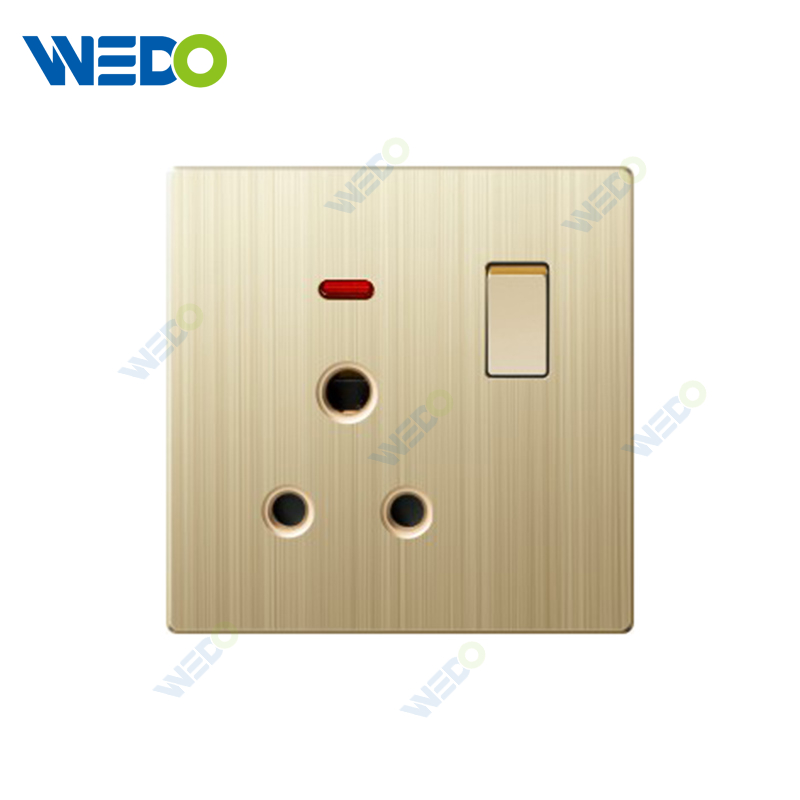 ULTRA THIN A3 Series 15A Switch and Socket w/without neon Different Color Different Style Fashion Design Wall Switch 