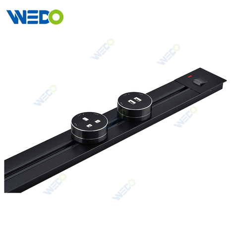 Surface mounting type / Recessed type / Safety Track Power Socket / 60CM Home Design Din Rail Socket / Smart Hidden Socket /New Arrival Track Power Socket with 4gang Power Socket