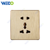C72 China 5PIN MF SOCKET Electric Push Button Light Wall Switch Many Colors White Silver Gold with Chrome