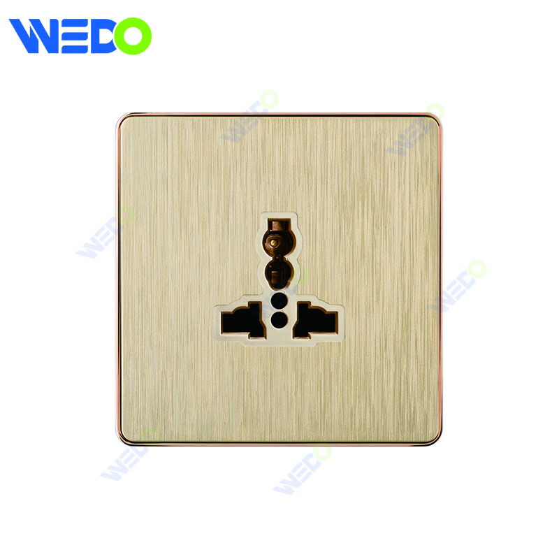 C72 China 3PIN MF SOCKET Electric Push Button Light Wall Switch Many Colors White Silver Gold with Chrome