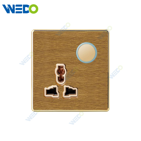 K8 Series Acrylic 13A MF Switched Socket with LED Light Ring 250V Light Electric Wall Switch Socket Home Switches Twist Pattern