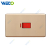 K2-P Series 45A Switch with LED Light Ring 250V Light Electric Wall Switch Socket 146 PC Material with Chrome Frame Home Switches Twist Pattern