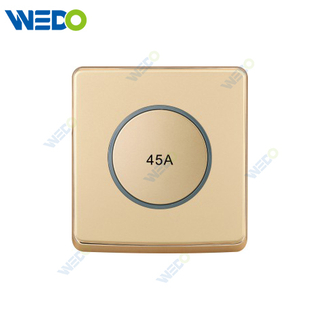 S1 Series 45A Switch with LED Light Ring 250V Light Electric Wall Switch Socket 86*86cm PC Material with Chrome Frame Home Switches