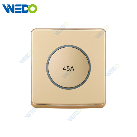 S1 Series 45A Switch with LED Light Ring 250V Light Electric Wall Switch Socket 86*86cm PC Material with Chrome Frame Home Switches