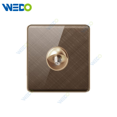 K2-b Series Satellite/ Double Satellite 250V Light Electric Wall Switch Socket PC Material with Chrome Frame Home Switches