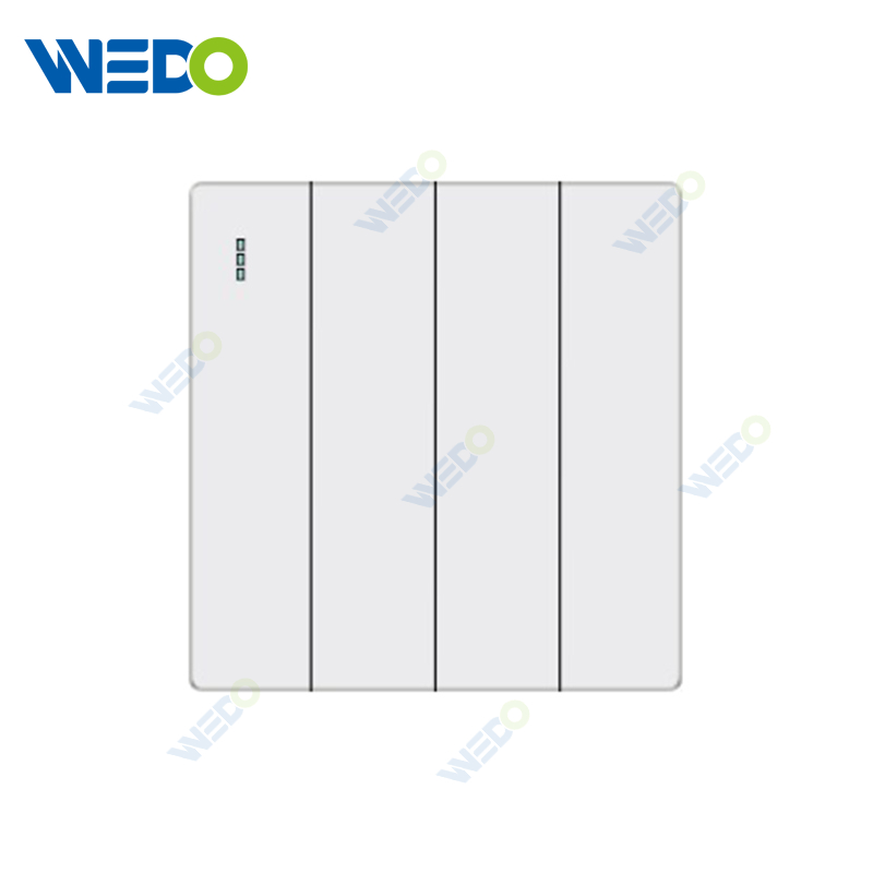 ULTRA THIN A5 Series Switch Socket 4Gang 16A 250V With PC Materical Different Color Different Style Fashion Design Wall Switch 