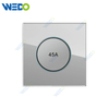 D90 Series 45A Switch With LED Light Ring 250V Light Electric Wall Switch Socket Glass Plate+PC Bottom Material Modern Sockets