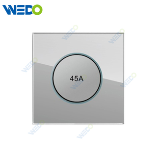 D90 Series 45A Switch With LED Light Ring 250V Light Electric Wall Switch Socket Glass Plate+PC Bottom Material Modern Sockets
