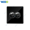 S7 Series SAT/ Double SAT 250V Light Electric Wall Switch Socket Tempered Glass Material with Chrome Frame Modern Sockets