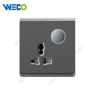 British Standard High Quality MF Switched Socket/+2USB Reset Wall Switch Electrical Socket