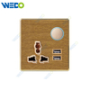 K8 Series Acrylic 13A MF Switched Socket with LED Light Ring+2USB 250V Light Electric Wall Switch Socket Home Switches Twist Pattern