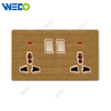 K8 Series Acrylic Double 13A MF Switched Socket with LED Light Ring 250V Light Electric Wall Switch Socket Home Switches Twist Pattern
