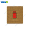 K8 Series Acrylic 20A Switch with LED Light Ring 250V Light Electric Wall Switch Socket Home Switches Twist Pattern