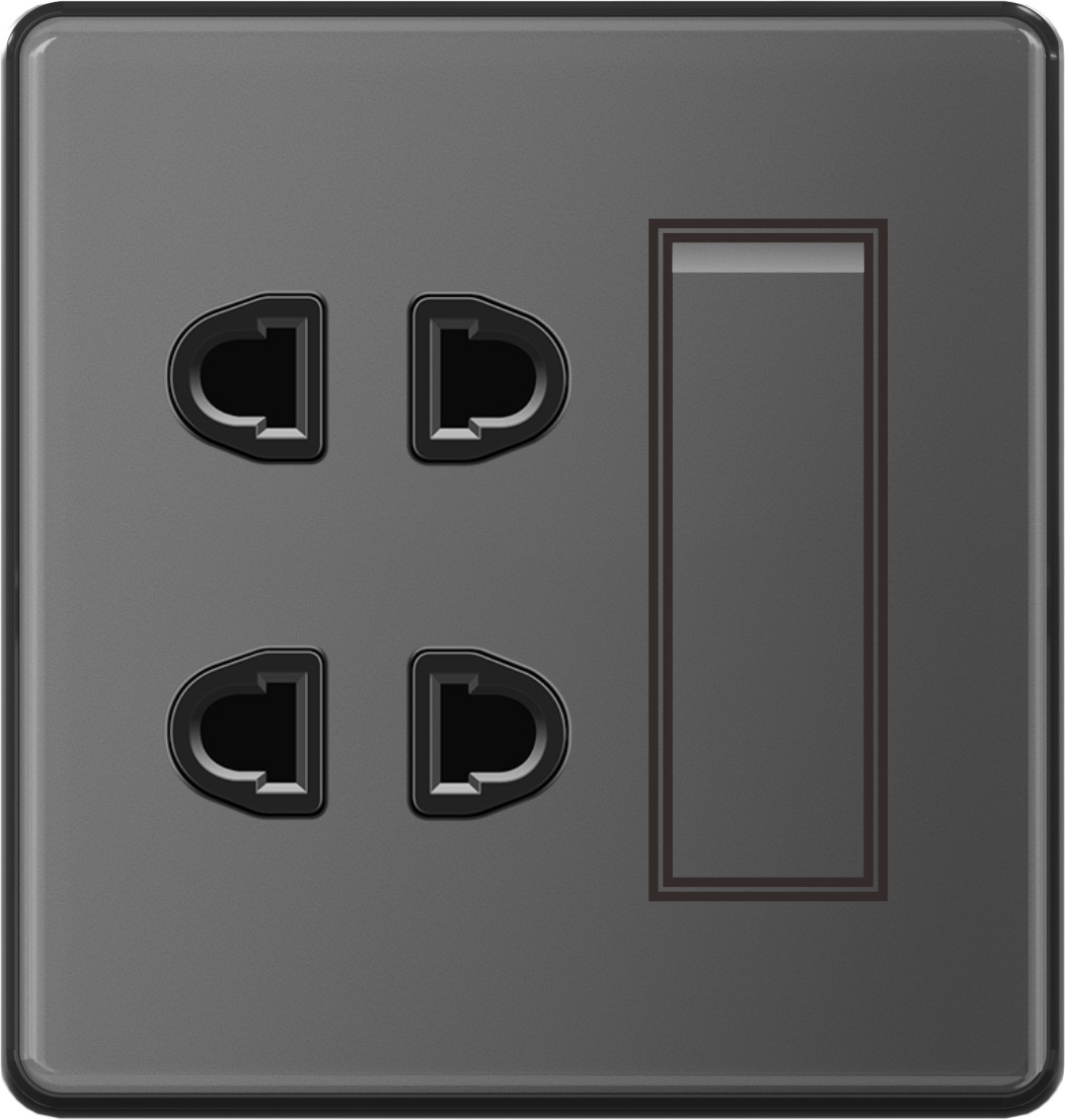 1 Gang 2 PIN Plating S8 Newest Design Switch Socket