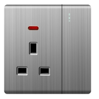 Ultra Slim Switch Socket Big Switch Brush Cover Button MF 3 Pin&13A & MF 5 Pin &15A Socket Innovative Design Generous Appearance W6 Series Switch Socket 