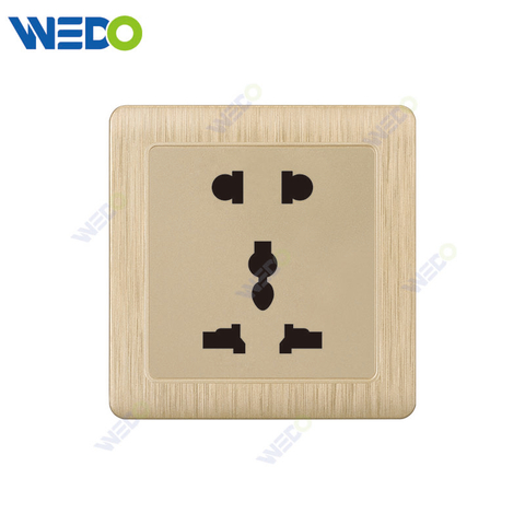 C20 86mm*86mm Home Switch White/silver/gold 5PIN MF SOCKET Light Electric Wall Switch PC Cover with IEC Certificate