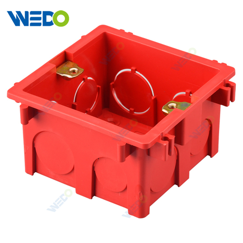 Factory Price High Quality 86 Type Red Plastic Wall Mount Pvc Electrical Switch Box