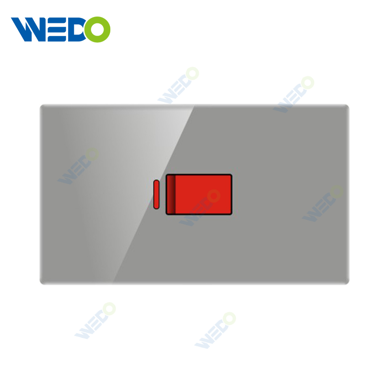 ULTRA THIN A1Series 45A switch with neon Glass and Acrylic 16A 220V Different Color Different Style Fashion Design Wall Switch 