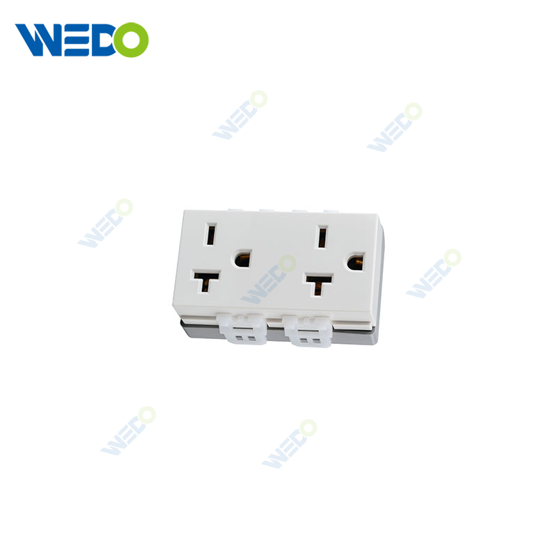 US duplex 3 pole socket 2 