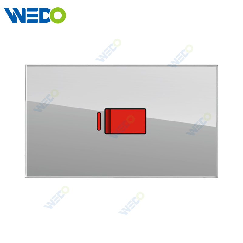 D90 Series 45A Switch With LED Light Ring 146 250V Light Electric Wall Switch Socket Glass Plate+PC Bottom Material Modern Sockets