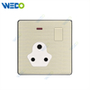 C90 Wenzhou Factory New Design Acrylic Home Lighting Electrical Wall Switches PC Material Cover with IEC Report SASO 15A Switched Socket with Neon