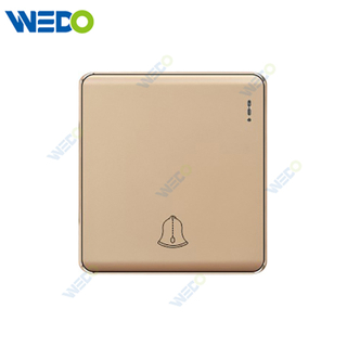 K2-P Series Doorbell Switch 16A 250V Light Electric Wall Switch Socket 86*86cm PC Material with Chrome Frame Home Switches Twist Pattern