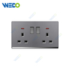 ULTRA THIN A4 Series Double 13A Switch Socket w/without neon Different Color Different Style Fashion Design Wall Switch 