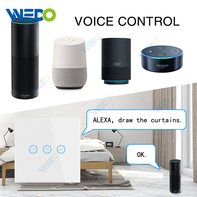 Newest Smart Electrical Curtain Wifi Panel Voice Smart Control Switch