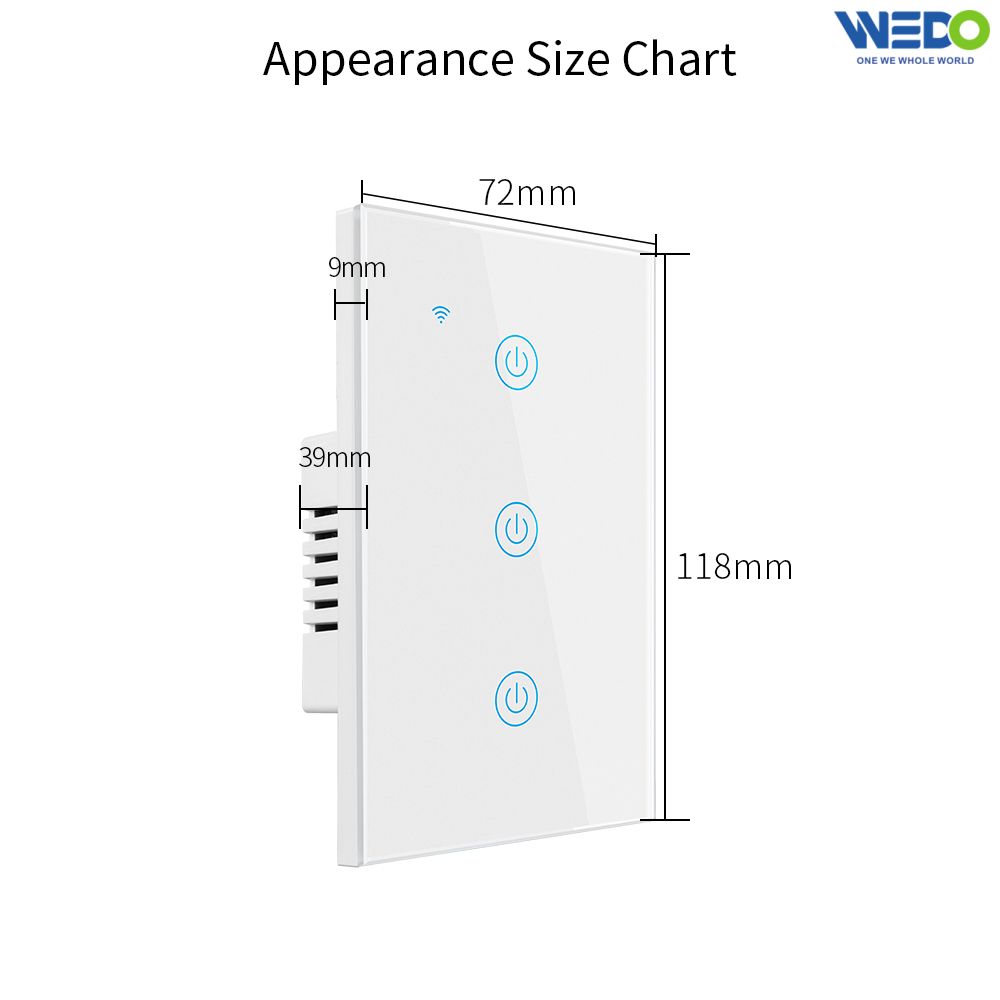 4 Gang Bluetooth Direct PC ABS Material Connection Fast Pairing Smart Touch Switch