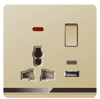 Ultra Slim Switch Socket MF 3 Pin&13A &Socket With USB+Type-C Innovative Design Generous Appearance W4 Series Switch Socket 