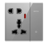 Ultra Slim Switch Socket Big Switch Button MF 3 Pin&13A & MF 5 Pin &15A Socket Innovative Design Generous Appearance W6 Series Switch Socket 