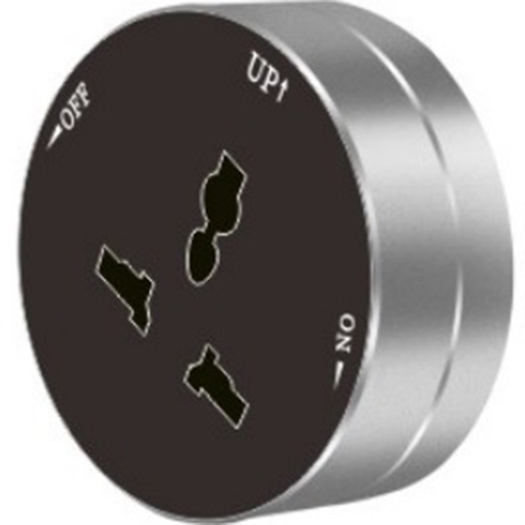 Track Socket in Plug & Socket Aluminum Wall Track Socket Embedded Orbital EU Movable Modular Power Rail Plug System Desktop Socket