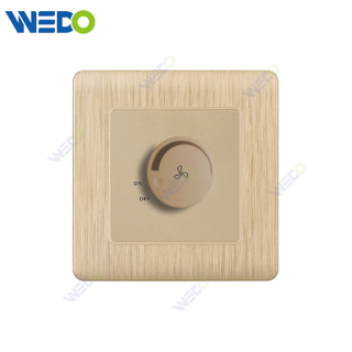 C20 86mm*86mm Home Switch White/silver/gold 500W Fan Dimmer Light Electric Wall Switch PC Cover with IEC Certificate