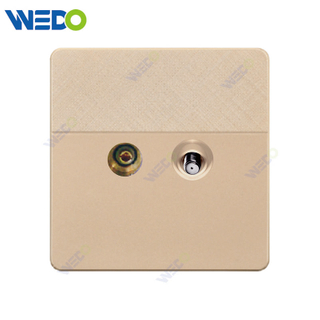D1 Light Switch Simple Electric, SATELLITE+TV SOCKET Wall Switch PC Material Cover with IEC Report SASO